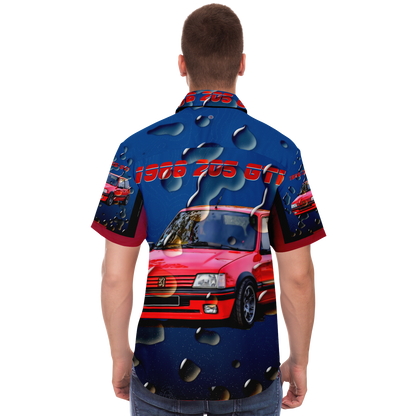  Just Being You, Your Way!-Casualwear for Dudes | 205 GTi short sleeved garage shirt-Short Sleeve Garage Shirt - AOP - 205 GTi P0P1P2P3