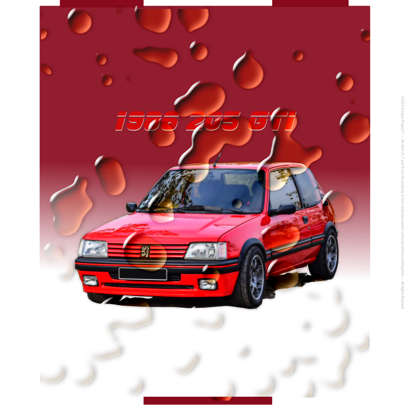  Just Being You, Your Way!-Casualwear for Dudes | 205 GTi short sleeved garage shirt-Short Sleeve Garage Shirt - AOP - 205 GTi P0P1P2P3