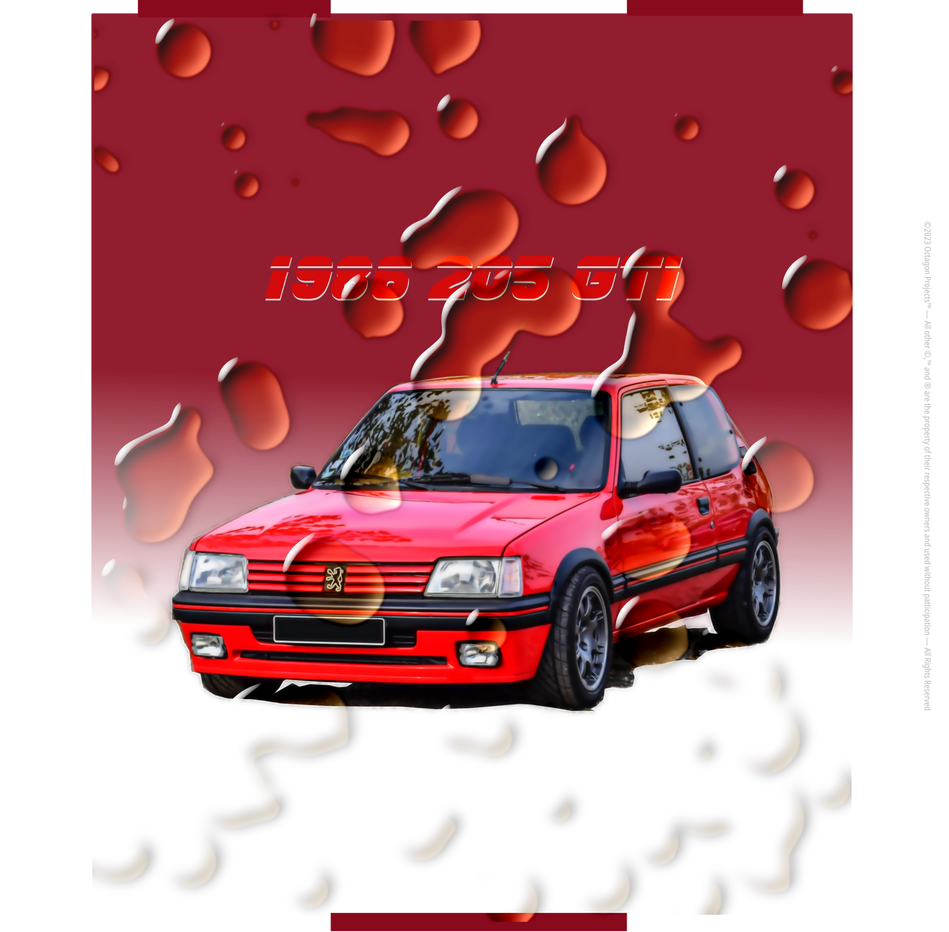  Just Being You, Your Way!-Casualwear for Dudes | 205 GTi short sleeved garage shirt-Short Sleeve Garage Shirt - AOP - 205 GTi P0P1P2P3