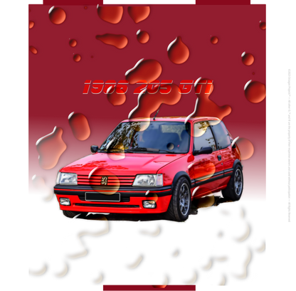  Just Being You, Your Way!-Casualwear for Dudes | 205 GTi short sleeved garage shirt-Short Sleeve Garage Shirt - AOP - 205 GTi P0P1P2P3