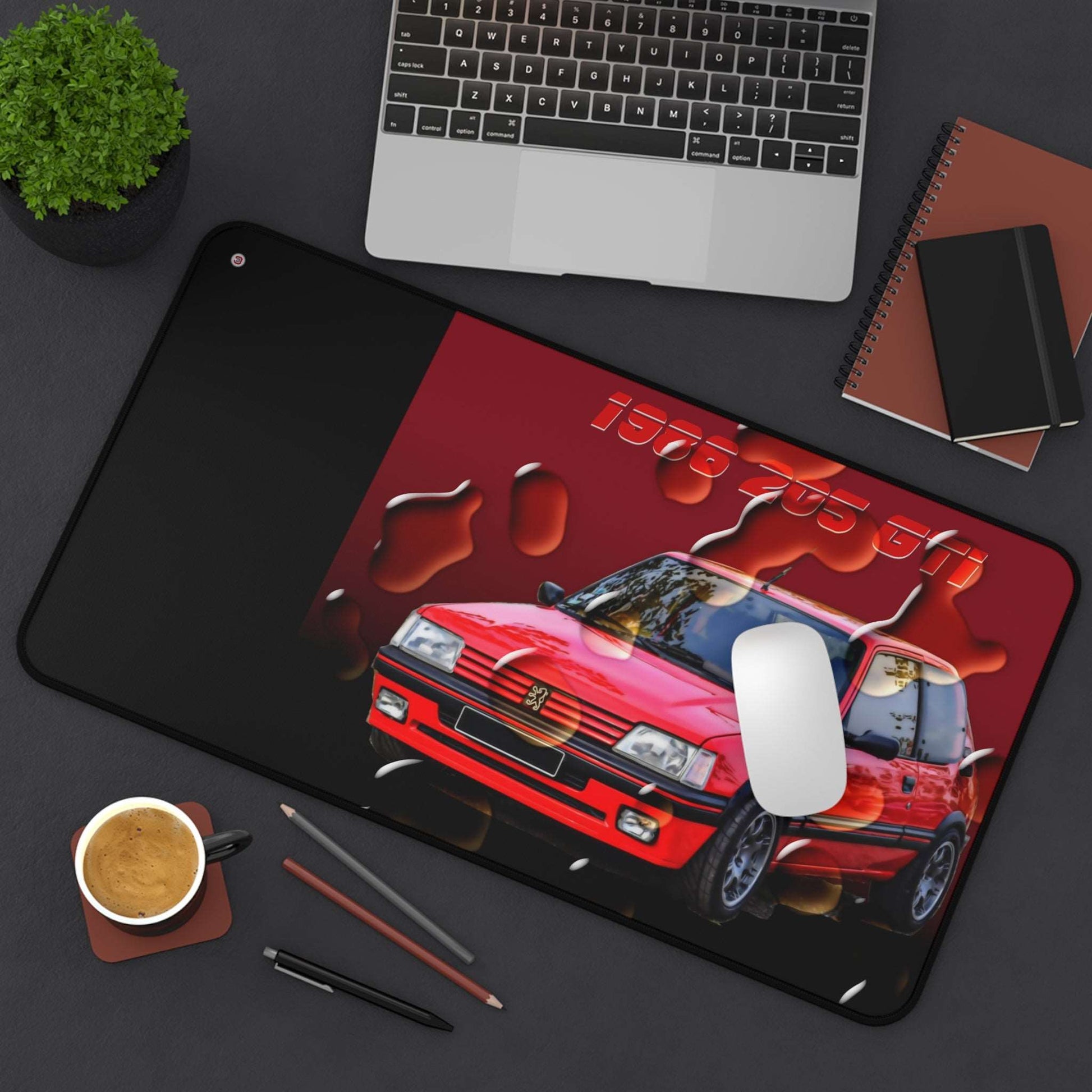  Just Being You, Your Way!-Desk mat | 205 1.9 GTi. Give your auto shop, home office or cave some automotive flair or personalize it with an artist's impression of your own beast for something truly unique.-Desk Mats - 205 GTi P0P1P2P3