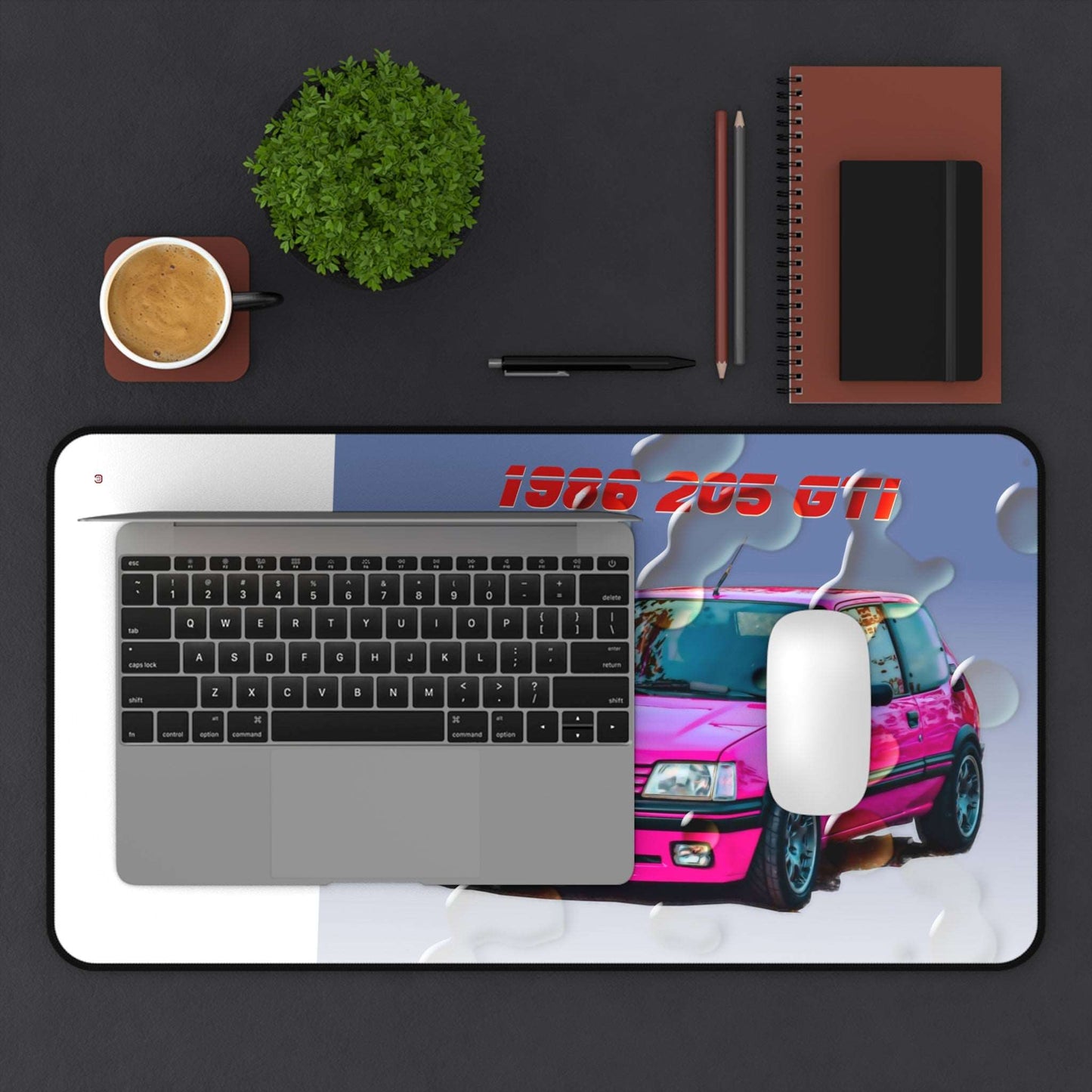  Just Being You, Your Way!-Desk mat | 205 1.9 GTi. Give your auto shop, home office or cave some automotive flair or personalize it with an artist's impression of your own beast for something truly unique.-Desk Mats - 205 GTi P0P1P2P3