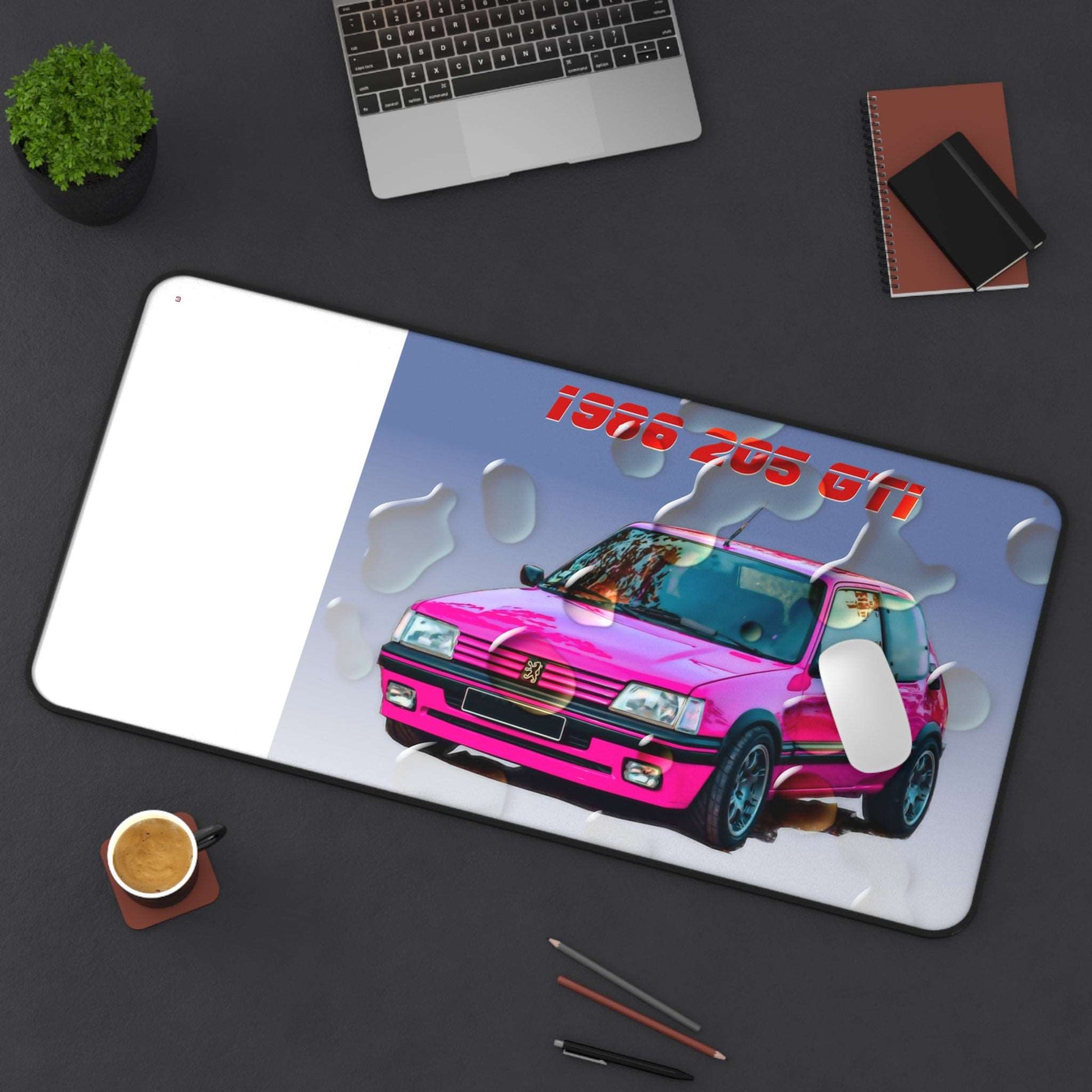  Just Being You, Your Way!-Desk mat | 205 1.9 GTi. Give your auto shop, home office or cave some automotive flair or personalize it with an artist's impression of your own beast for something truly unique.-Desk Mats - 205 GTi P0P1P2P3