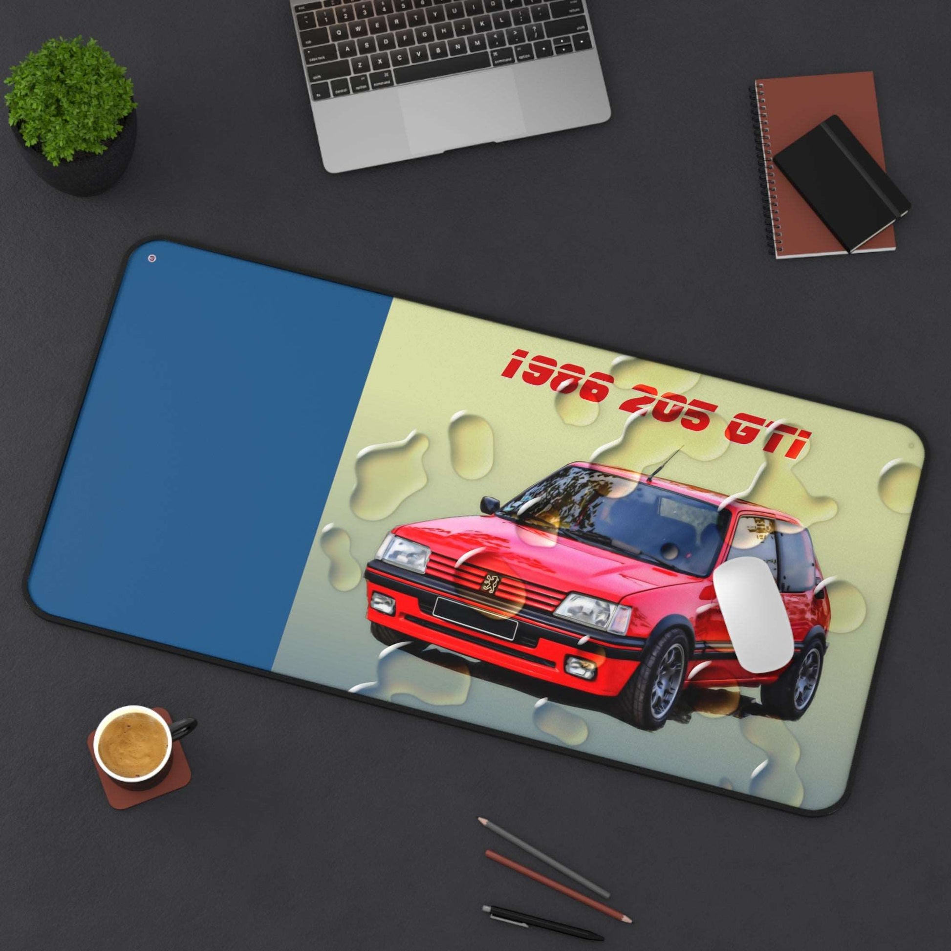  Just Being You, Your Way!-Desk mat | 205 1.9 GTi. Give your auto shop, home office or cave some automotive flair or personalize it with an artist's impression of your own beast for something truly unique.-Desk Mats - 205 GTi P0P1P2P3