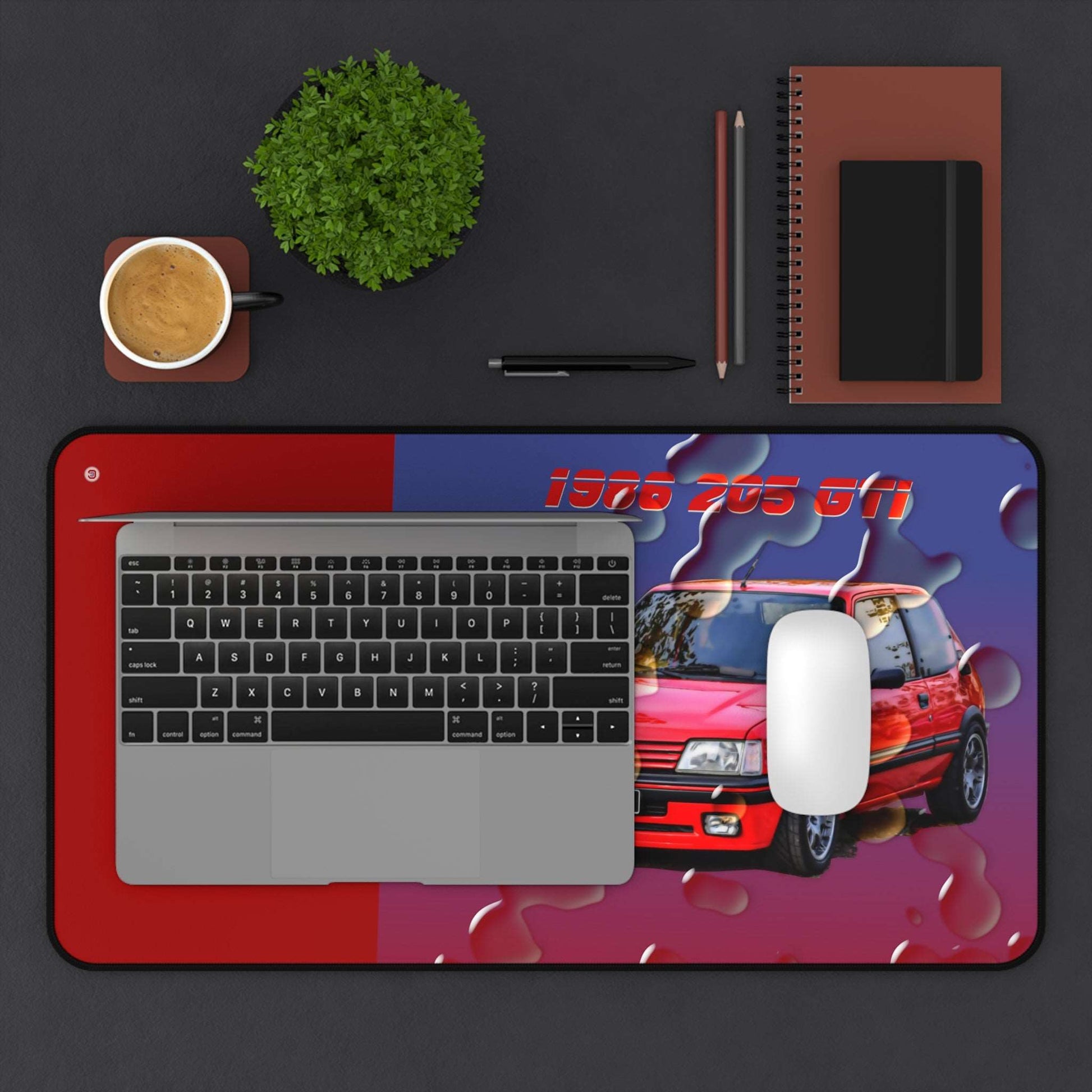  Just Being You, Your Way!-Desk mat | 205 1.9 GTi. Give your auto shop, home office or cave some automotive flair or personalize it with an artist's impression of your own beast for something truly unique.-Desk Mats - 205 GTi P0P1P2P3