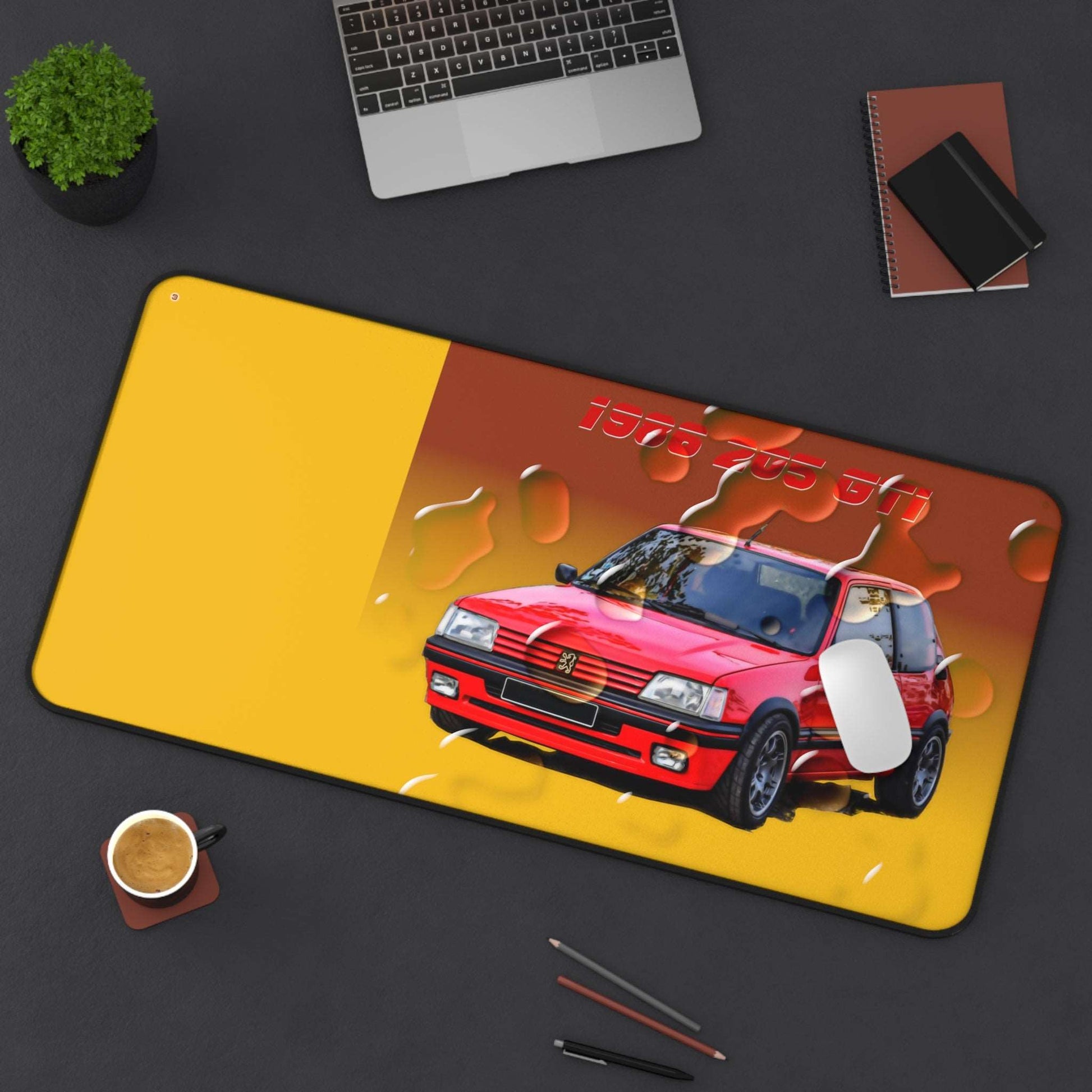  Just Being You, Your Way!-Desk mat | 205 1.9 GTi. Give your auto shop, home office or cave some automotive flair or personalize it with an artist's impression of your own beast for something truly unique.-Desk Mats - 205 GTi P0P1P2P3