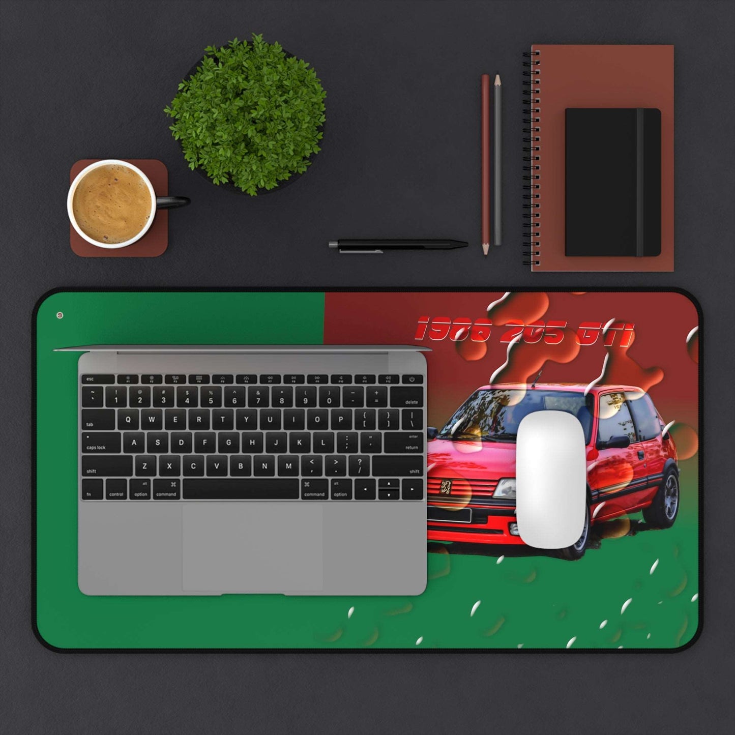  Just Being You, Your Way!-Desk mat | 205 1.9 GTi. Give your auto shop, home office or cave some automotive flair or personalize it with an artist's impression of your own beast for something truly unique.-Desk Mats - 205 GTi P0P1P2P3