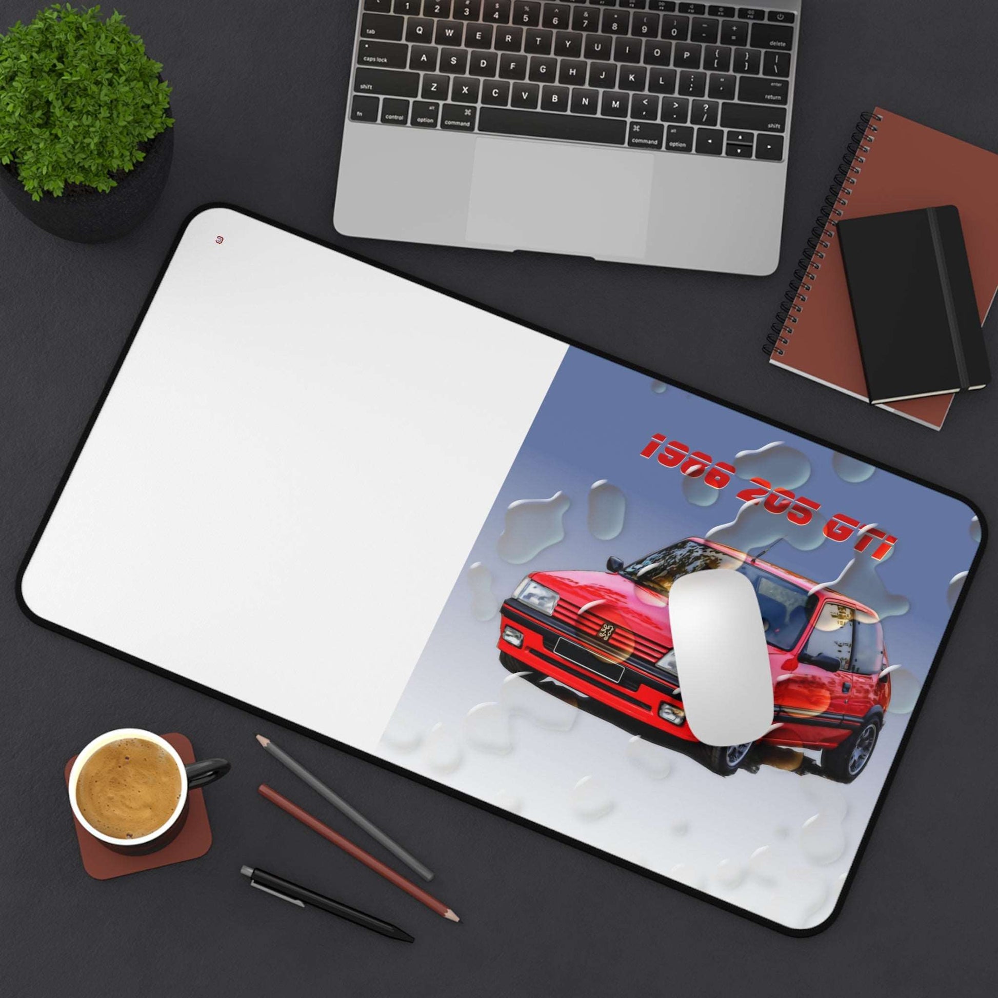  Just Being You, Your Way!-Desk mat | 205 1.9 GTi. Give your auto shop, home office or cave some automotive flair or personalize it with an artist's impression of your own beast for something truly unique.-Desk Mats - 205 GTi P0P1P2P3