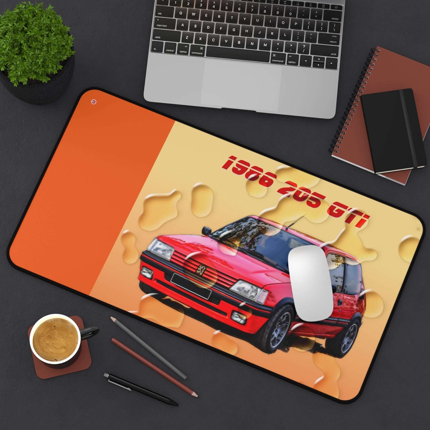  Just Being You, Your Way!-Desk mat | 205 1.9 GTi. Give your auto shop, home office or cave some automotive flair or personalize it with an artist's impression of your own beast for something truly unique.-Desk Mats - 205 GTi P0P1P2P3