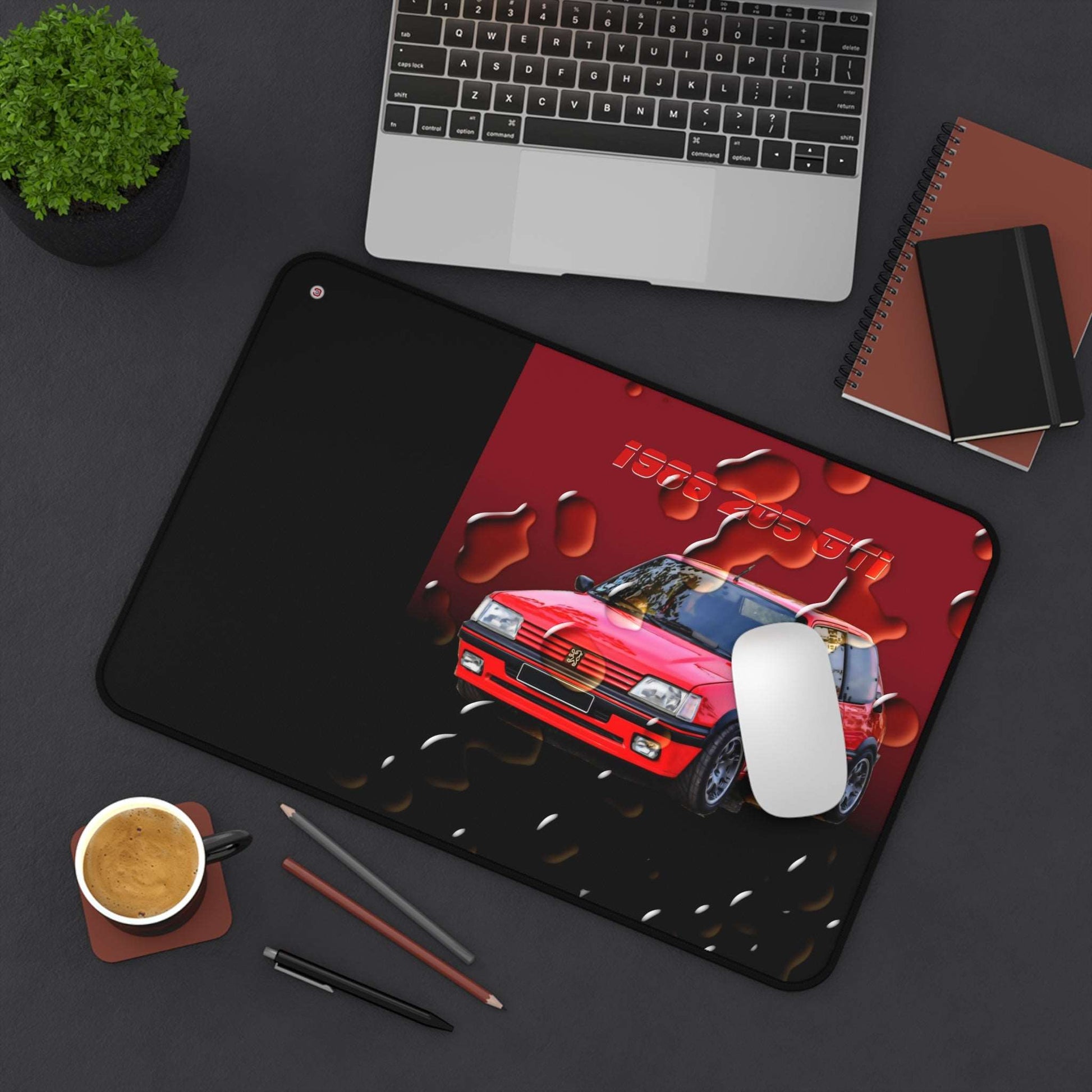  Just Being You, Your Way!-Desk mat | 205 1.9 GTi. Give your auto shop, home office or cave some automotive flair or personalize it with an artist's impression of your own beast for something truly unique.-Desk Mats - 205 GTi P0P1P2P3