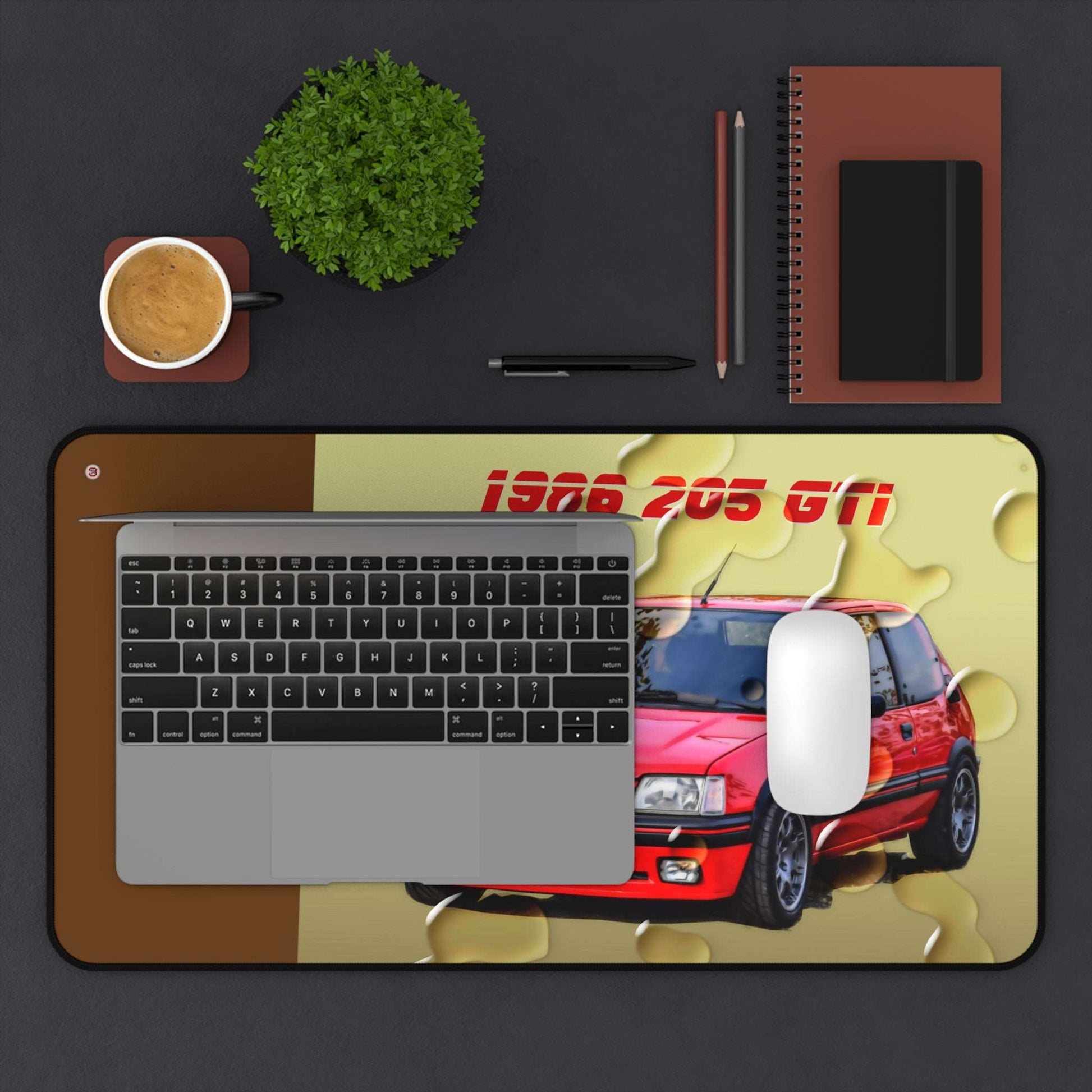  Just Being You, Your Way!-Desk mat | 205 1.9 GTi. Give your auto shop, home office or cave some automotive flair or personalize it with an artist's impression of your own beast for something truly unique.-Desk Mats - 205 GTi P0P1P2P3