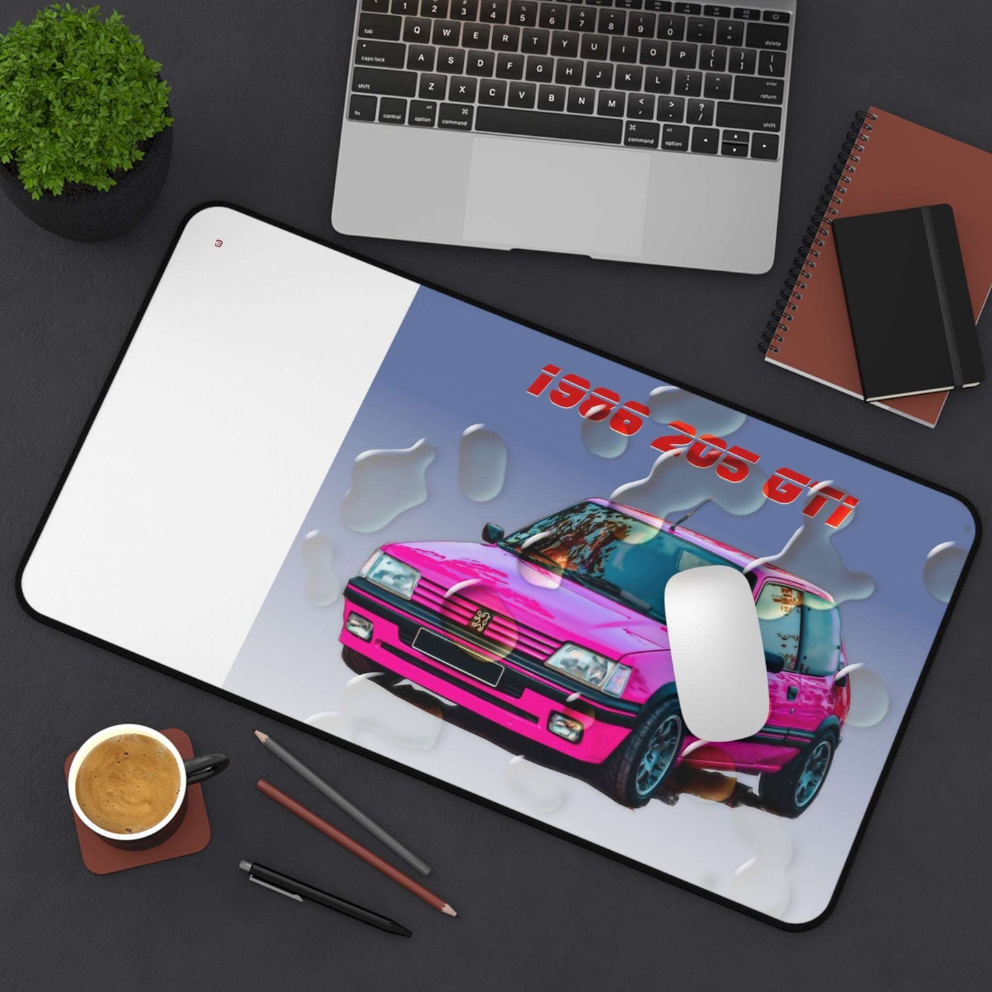  Just Being You, Your Way!-Desk mat | 205 1.9 GTi. Give your auto shop, home office or cave some automotive flair or personalize it with an artist's impression of your own beast for something truly unique.-Desk Mats - 205 GTi P0P1P2P3