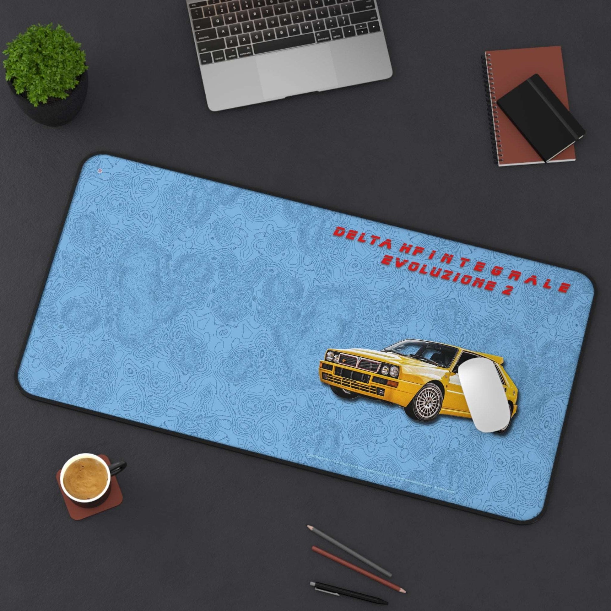  Just Being You, Your Way!-Desk mat | Delta HF Integrale Evo 2. Give your auto shop, home office or cave some automotive flair or personalize it with an artist's impression of your own beast for something truly unique.-Desk Mats - DELTA HF INTEGRALE EVO 2 P0P1P2P3