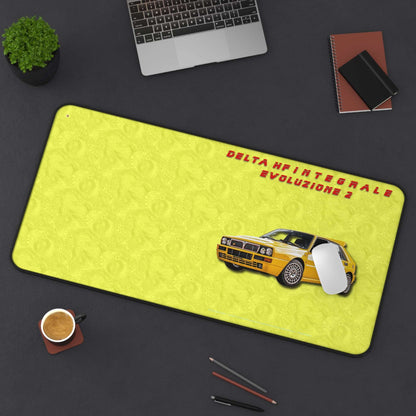  Just Being You, Your Way!-Desk mat | Delta HF Integrale Evo 2. Give your auto shop, home office or cave some automotive flair or personalize it with an artist's impression of your own beast for something truly unique.-Desk Mats - DELTA HF INTEGRALE EVO 2 P0P1P2P3