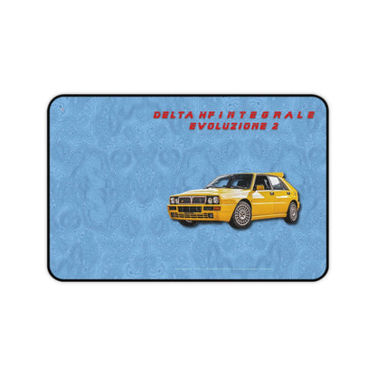  Just Being You, Your Way!-Desk mat | Delta HF Integrale Evo 2. Give your auto shop, home office or cave some automotive flair or personalize it with an artist's impression of your own beast for something truly unique.-Desk Mats - DELTA HF INTEGRALE EVO 2 P0P1P2P3