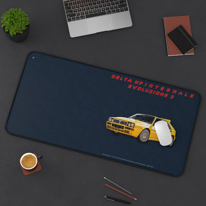  Just Being You, Your Way!-Desk mat | Delta HF Integrale Evo 2. Give your auto shop, home office or cave some automotive flair or personalize it with an artist's impression of your own beast for something truly unique.-Desk Mats - DELTA HF INTEGRALE EVO 2 P0P1P2P3