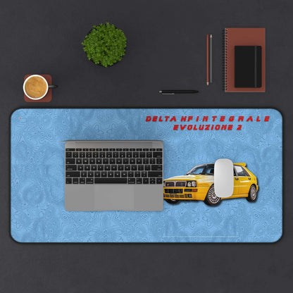  Just Being You, Your Way!-Desk mat | Delta HF Integrale Evo 2. Give your auto shop, home office or cave some automotive flair or personalize it with an artist's impression of your own beast for something truly unique.-Desk Mats - DELTA HF INTEGRALE EVO 2 P0P1P2P3