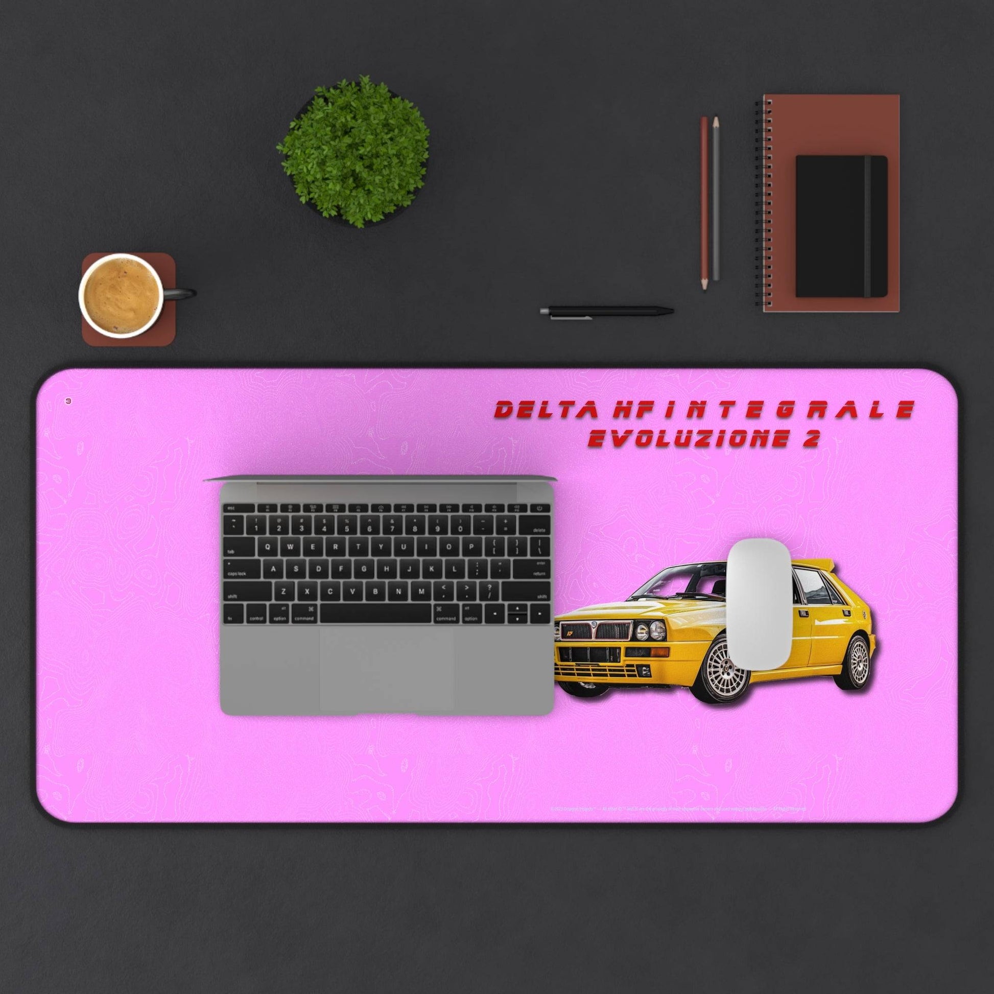  Just Being You, Your Way!-Desk mat | Delta HF Integrale Evo 2. Give your auto shop, home office or cave some automotive flair or personalize it with an artist's impression of your own beast for something truly unique.-Desk Mats - DELTA HF INTEGRALE EVO 2 P0P1P2P3