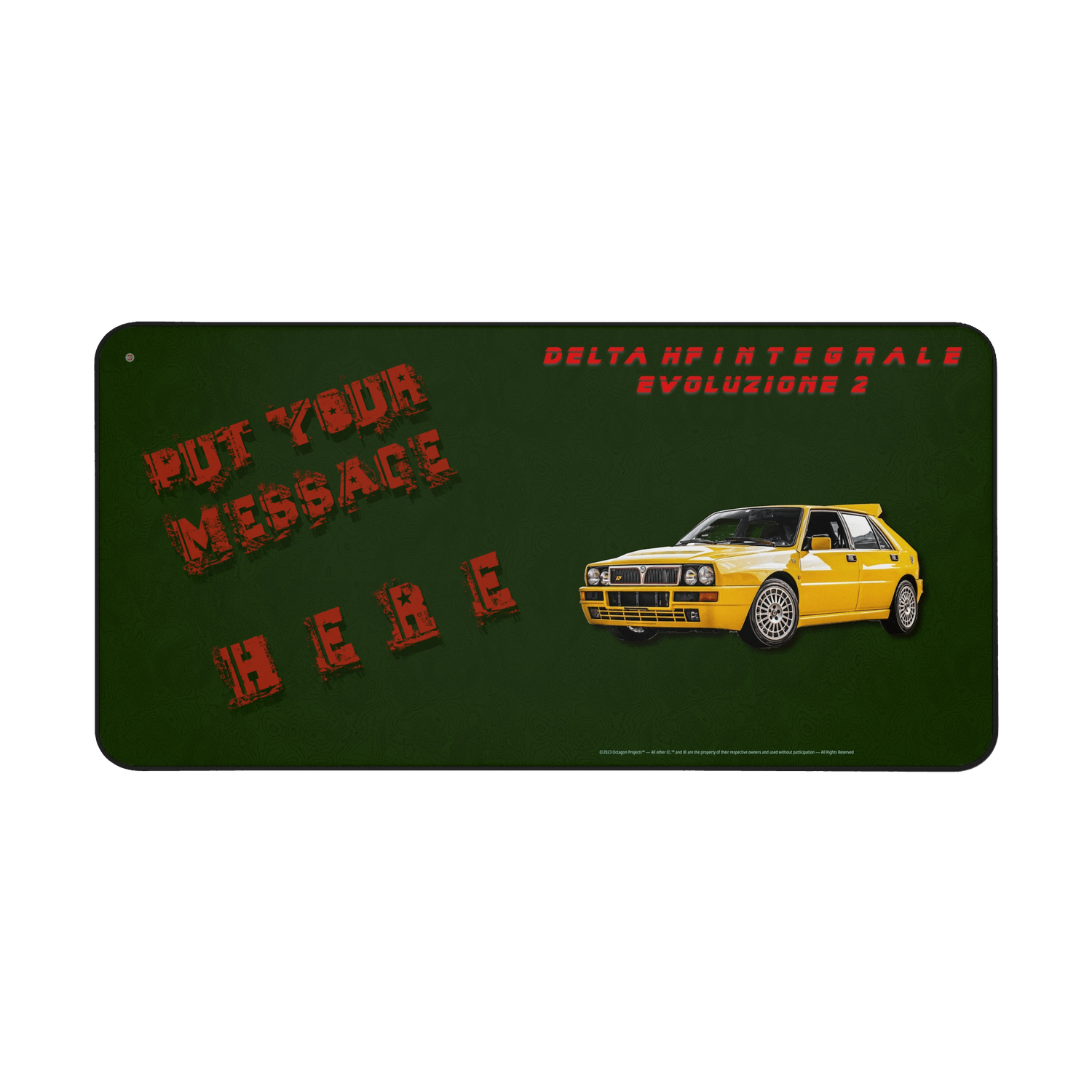  Just Being You, Your Way!-Desk mat | Delta HF Integrale Evo 2. Give your auto shop, home office or cave some automotive flair or personalize it with an artist's impression of your own beast for something truly unique.-Desk Mats - DELTA HF INTEGRALE EVO 2 P0P1P2P3