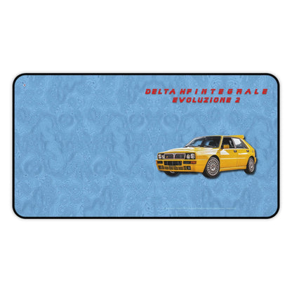  Just Being You, Your Way!-Desk mat | Delta HF Integrale Evo 2. Give your auto shop, home office or cave some automotive flair or personalize it with an artist's impression of your own beast for something truly unique.-Desk Mats - DELTA HF INTEGRALE EVO 2 P0P1P2P3