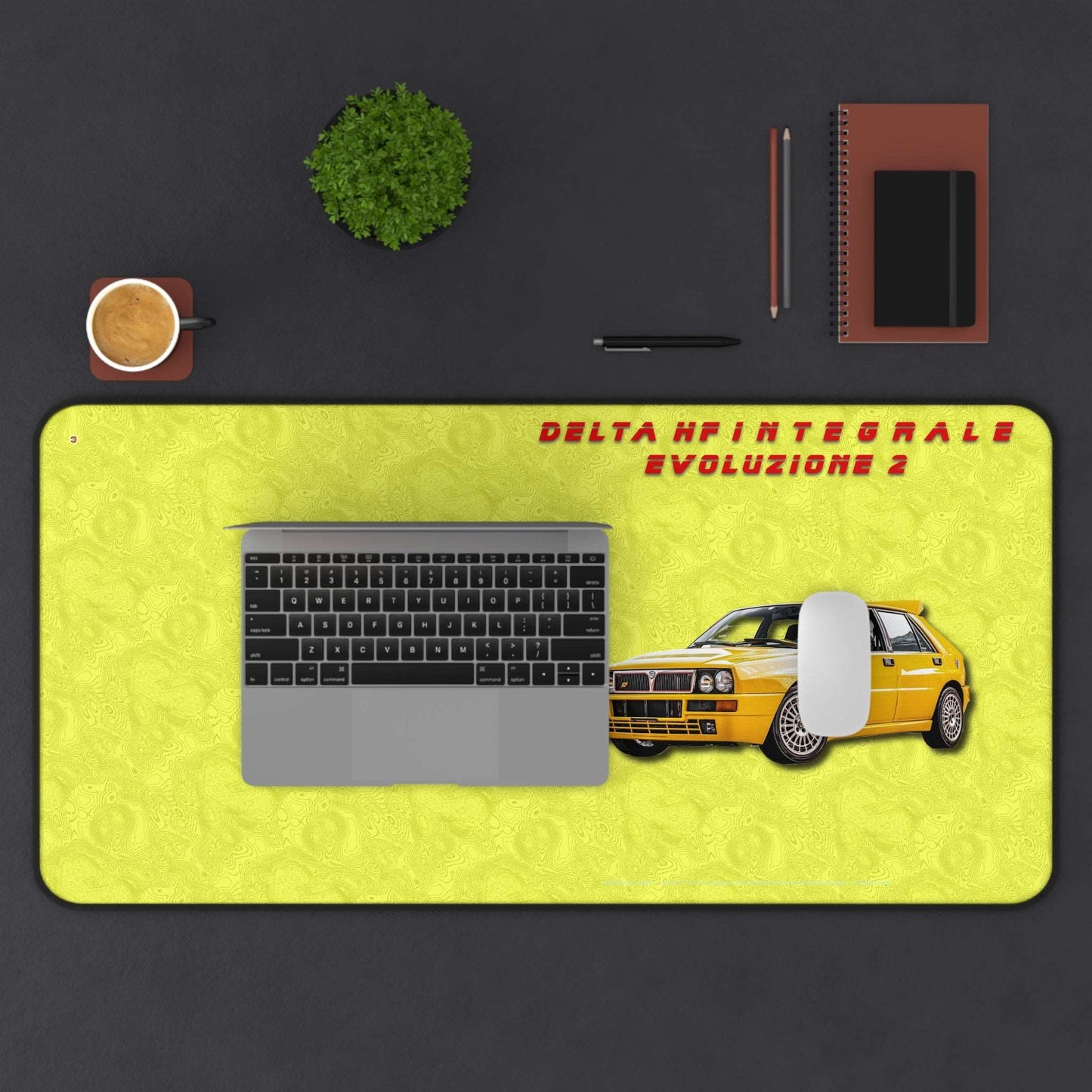  Just Being You, Your Way!-Desk mat | Delta HF Integrale Evo 2. Give your auto shop, home office or cave some automotive flair or personalize it with an artist's impression of your own beast for something truly unique.-Desk Mats - DELTA HF INTEGRALE EVO 2 P0P1P2P3