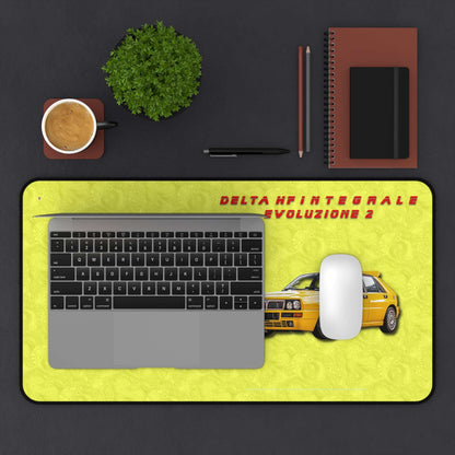  Just Being You, Your Way!-Desk mat | Delta HF Integrale Evo 2. Give your auto shop, home office or cave some automotive flair or personalize it with an artist's impression of your own beast for something truly unique.-Desk Mats - DELTA HF INTEGRALE EVO 2 P0P1P2P3