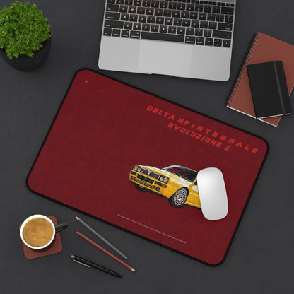  Just Being You, Your Way!-Desk mat | Delta HF Integrale Evo 2. Give your auto shop, home office or cave some automotive flair or personalize it with an artist's impression of your own beast for something truly unique.-Desk Mats - DELTA HF INTEGRALE EVO 2 P0P1P2P3