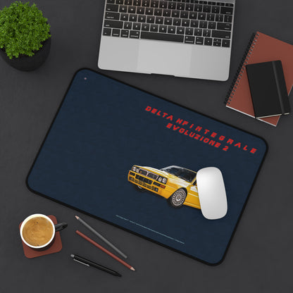  Just Being You, Your Way!-Desk mat | Delta HF Integrale Evo 2. Give your auto shop, home office or cave some automotive flair or personalize it with an artist's impression of your own beast for something truly unique.-Desk Mats - DELTA HF INTEGRALE EVO 2 P0P1P2P3