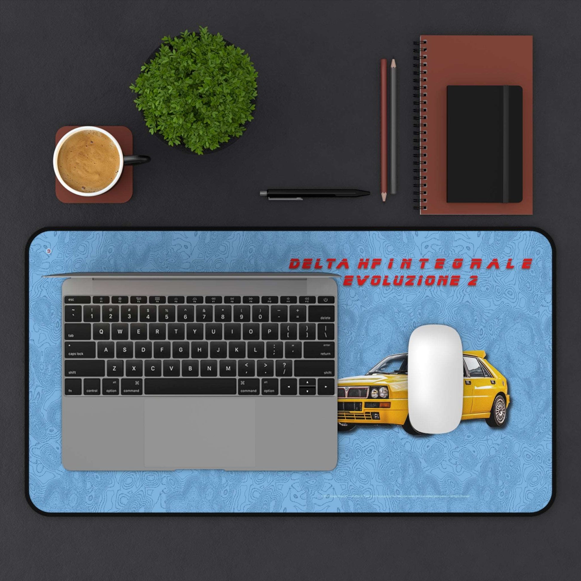  Just Being You, Your Way!-Desk mat | Delta HF Integrale Evo 2. Give your auto shop, home office or cave some automotive flair or personalize it with an artist's impression of your own beast for something truly unique.-Desk Mats - DELTA HF INTEGRALE EVO 2 P0P1P2P3