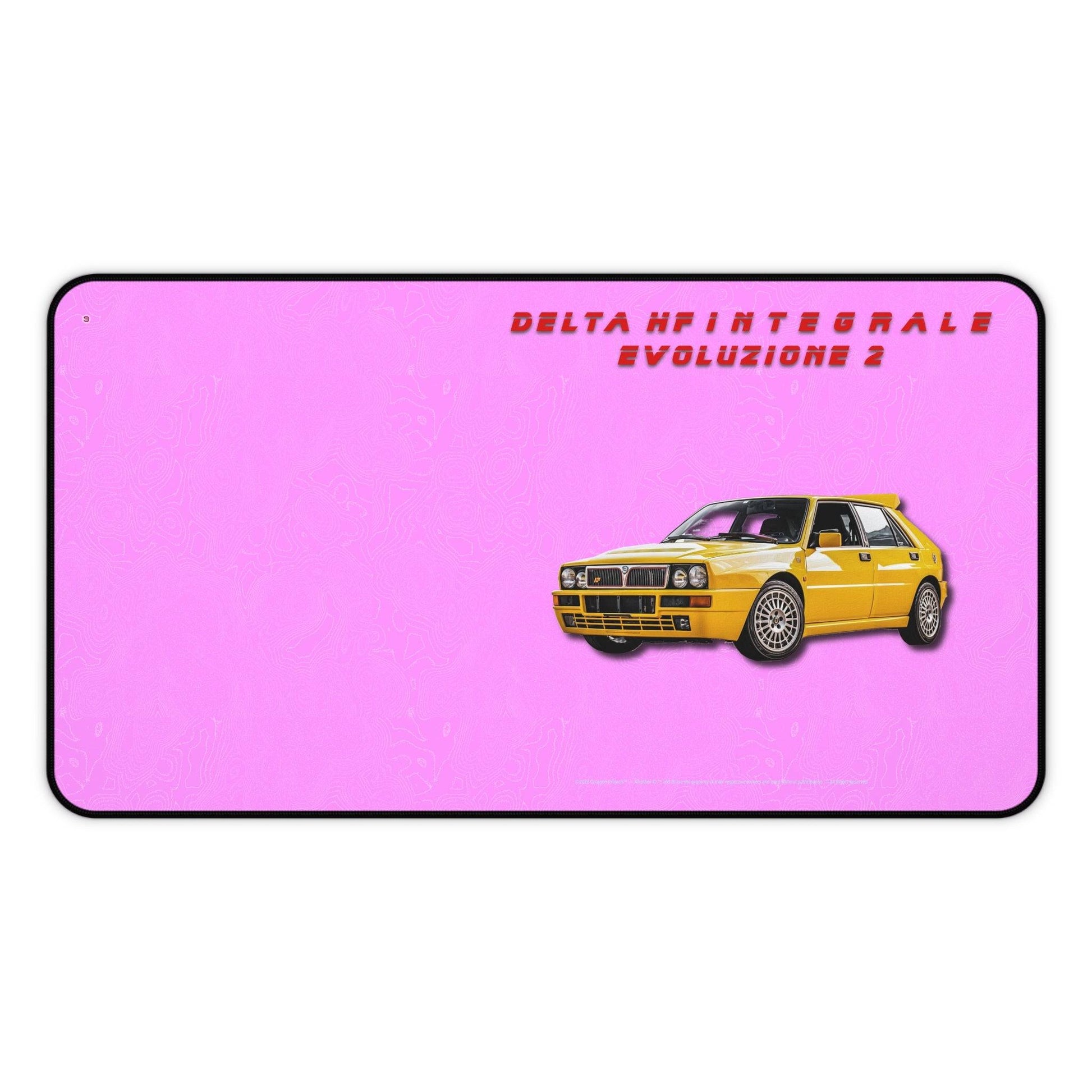  Just Being You, Your Way!-Desk mat | Delta HF Integrale Evo 2. Give your auto shop, home office or cave some automotive flair or personalize it with an artist's impression of your own beast for something truly unique.-Desk Mats - DELTA HF INTEGRALE EVO 2 P0P1P2P3