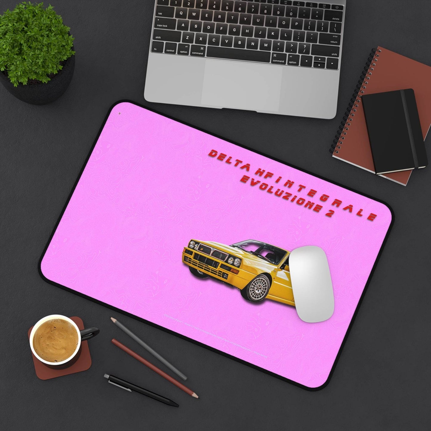  Just Being You, Your Way!-Desk mat | Delta HF Integrale Evo 2. Give your auto shop, home office or cave some automotive flair or personalize it with an artist's impression of your own beast for something truly unique.-Desk Mats - DELTA HF INTEGRALE EVO 2 P0P1P2P3