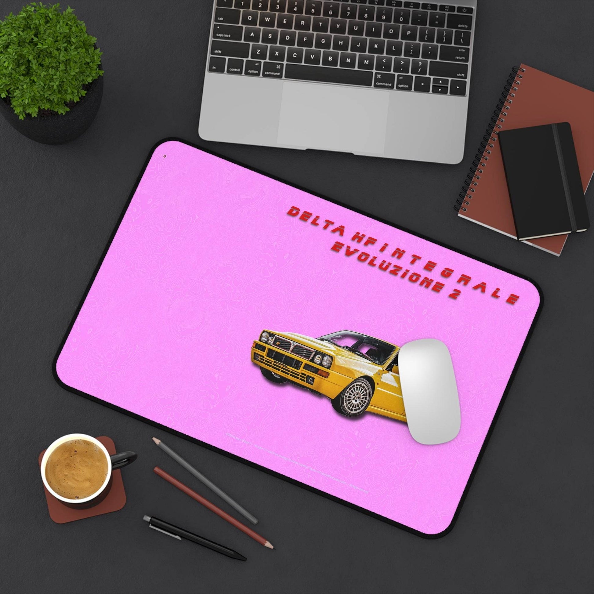  Just Being You, Your Way!-Desk mat | Delta HF Integrale Evo 2. Give your auto shop, home office or cave some automotive flair or personalize it with an artist's impression of your own beast for something truly unique.-Desk Mats - DELTA HF INTEGRALE EVO 2 P0P1P2P3