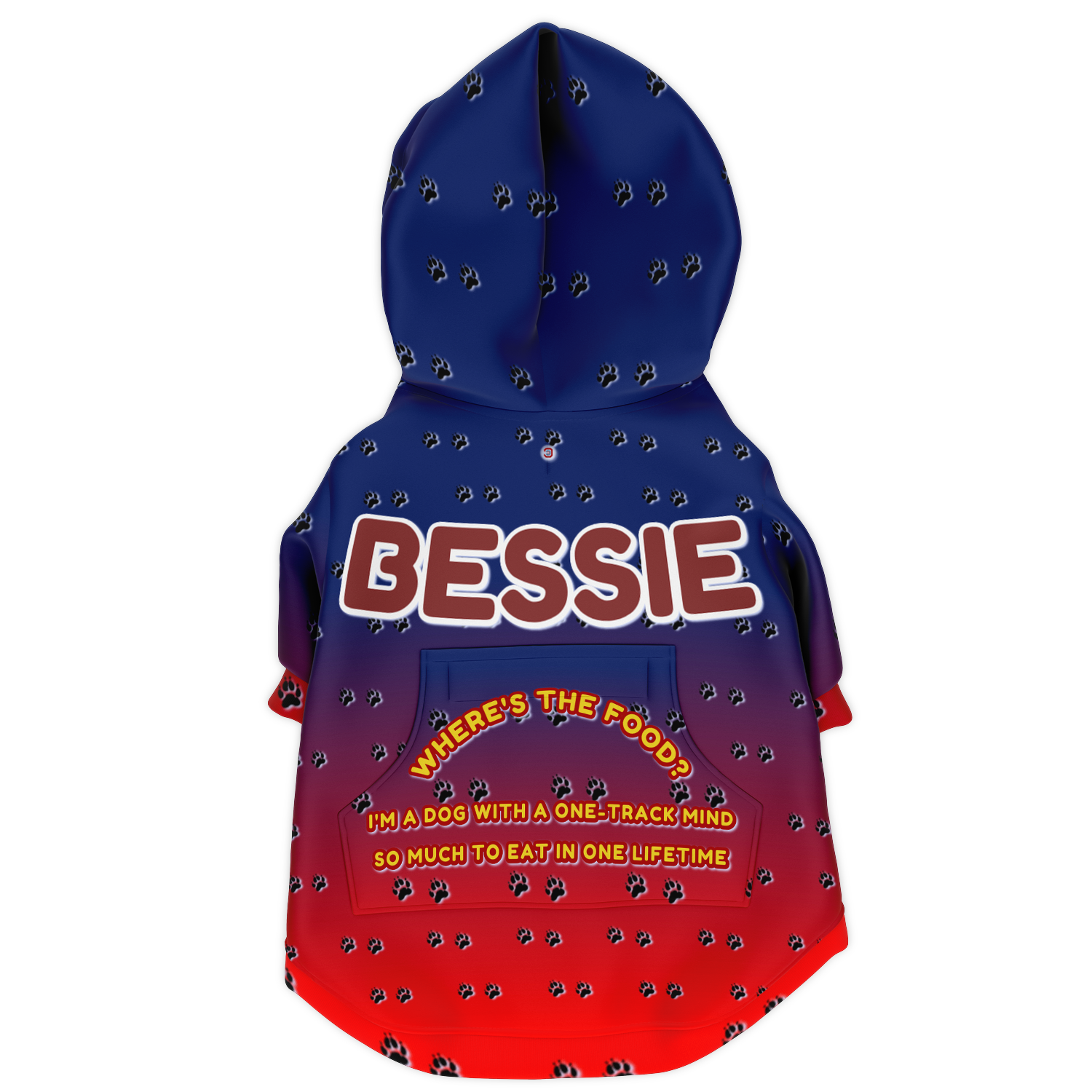  Just Being You, Your Way!-Dog Apparel | Pimp your pooch with this customizable hoodie-Dog Hoodie - AOP - PAW TRAIL P0P1P2P3