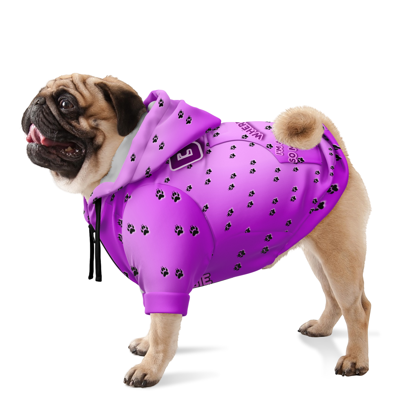  Just Being You, Your Way!-Dog Apparel | Pimp your pooch with this customizable hoodie-Dog Hoodie - AOP - PAW TRAIL P0P1P2P3