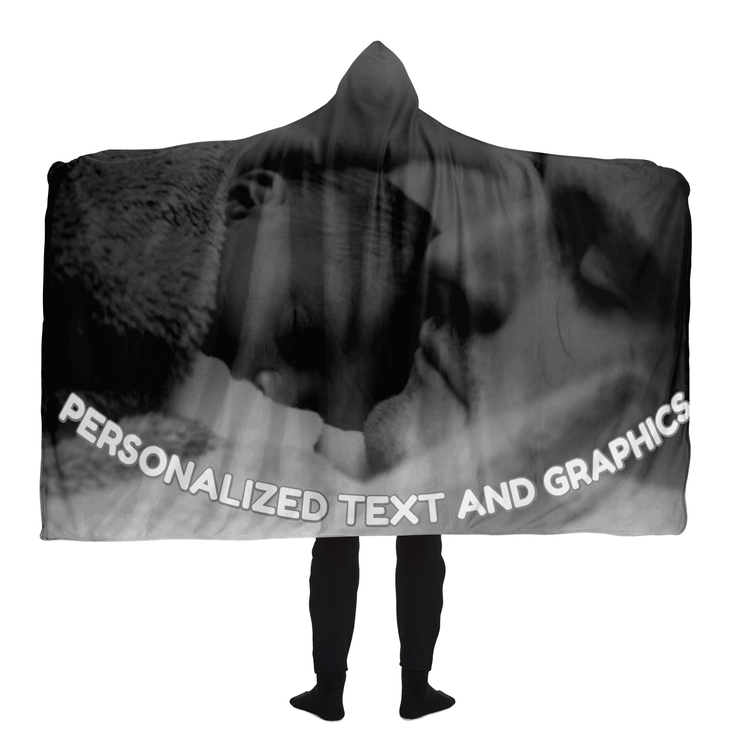  Just Being You, Your Way!-Loungewear for Dudes | Customizable, warm enough for any adventure and in a great range of colors-HOODED BLANKET - AOP - MIX P0P1P2P3
